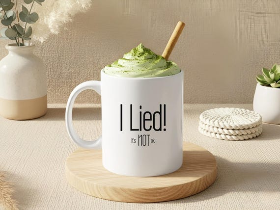 Emotionally Spent Mug for People Done Pretending They Are Fine - Honest Clarity Gift
