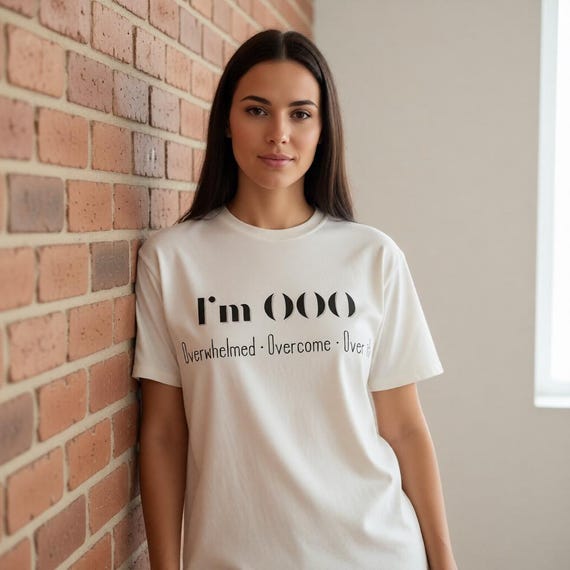 Exhausted Office Worker Shirt - Sarcastic OOO Burnout Humor Tee