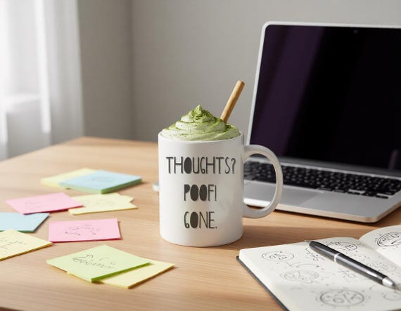 Brain Fog Humor Mug for Overthinkers - Cognitive Fatigue Minimalist Quote Gift