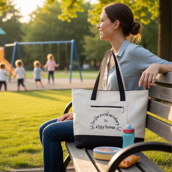 Mental Load Mom Tote for Default Parents - Dry Humor Canvas Bag