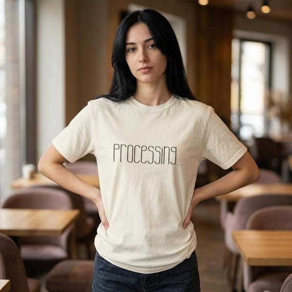 Processing... T-Shirt - Slow Loading Brain Dry Humor Graphic Tee