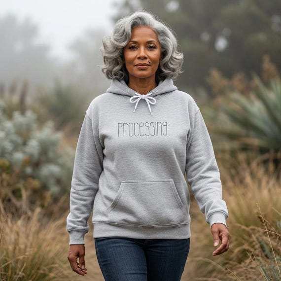 Processing... Hoodie - Slow Loading Brain Dry Humor Hooded Sweatshirt