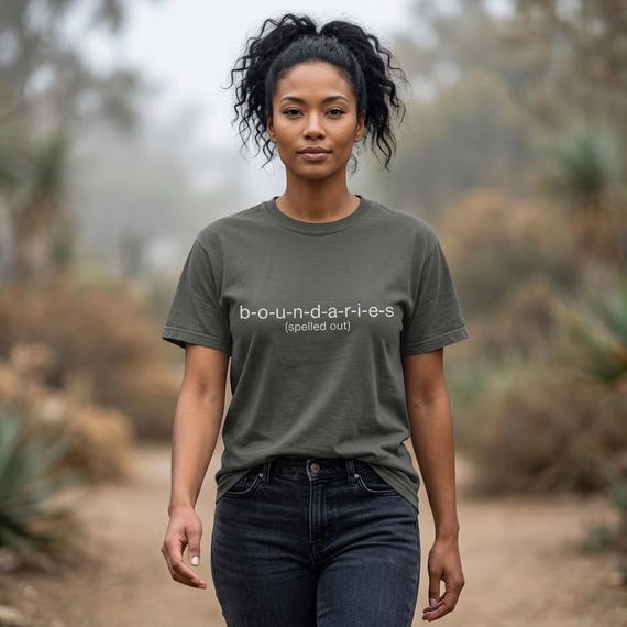b-o-u-n-d-a-r-i-e-s Shirt - Sarcastic Boundary Setting Graphic Tee