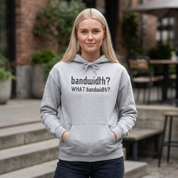 bandwidth? WHAT bandwidth? Hoodie for Overloaded Office Workers - Introvert Hooded Sweatshirt