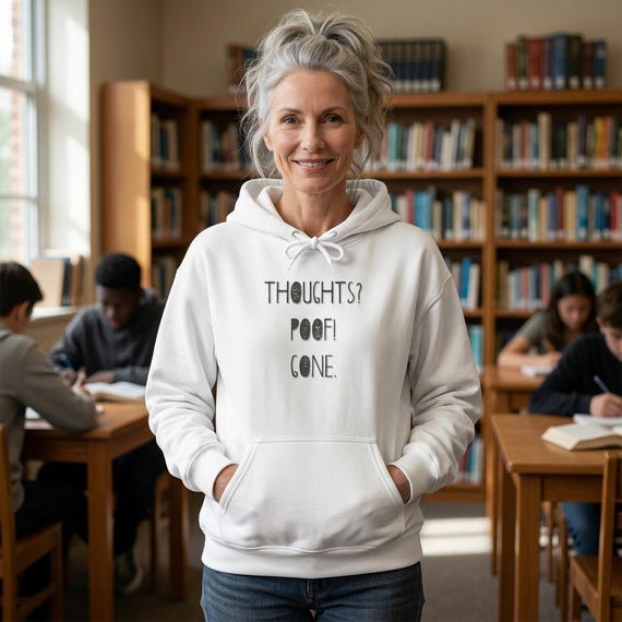 Thoughts? Poof! Gone. Hoodie - Mentally Checked-Out Hooded Sweatshirt